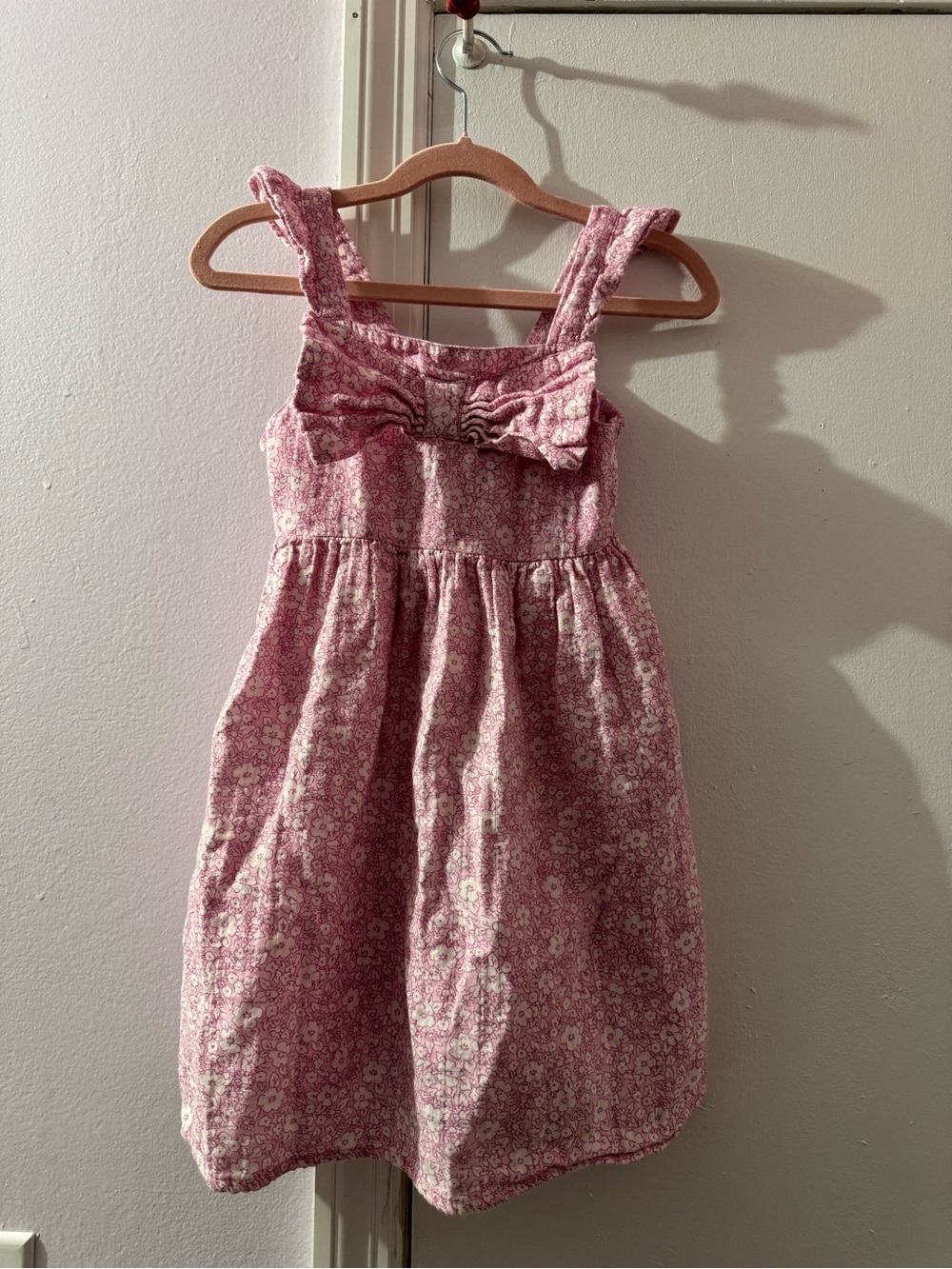 Cat & Jack Rose Pink Floral Bow Sundress
